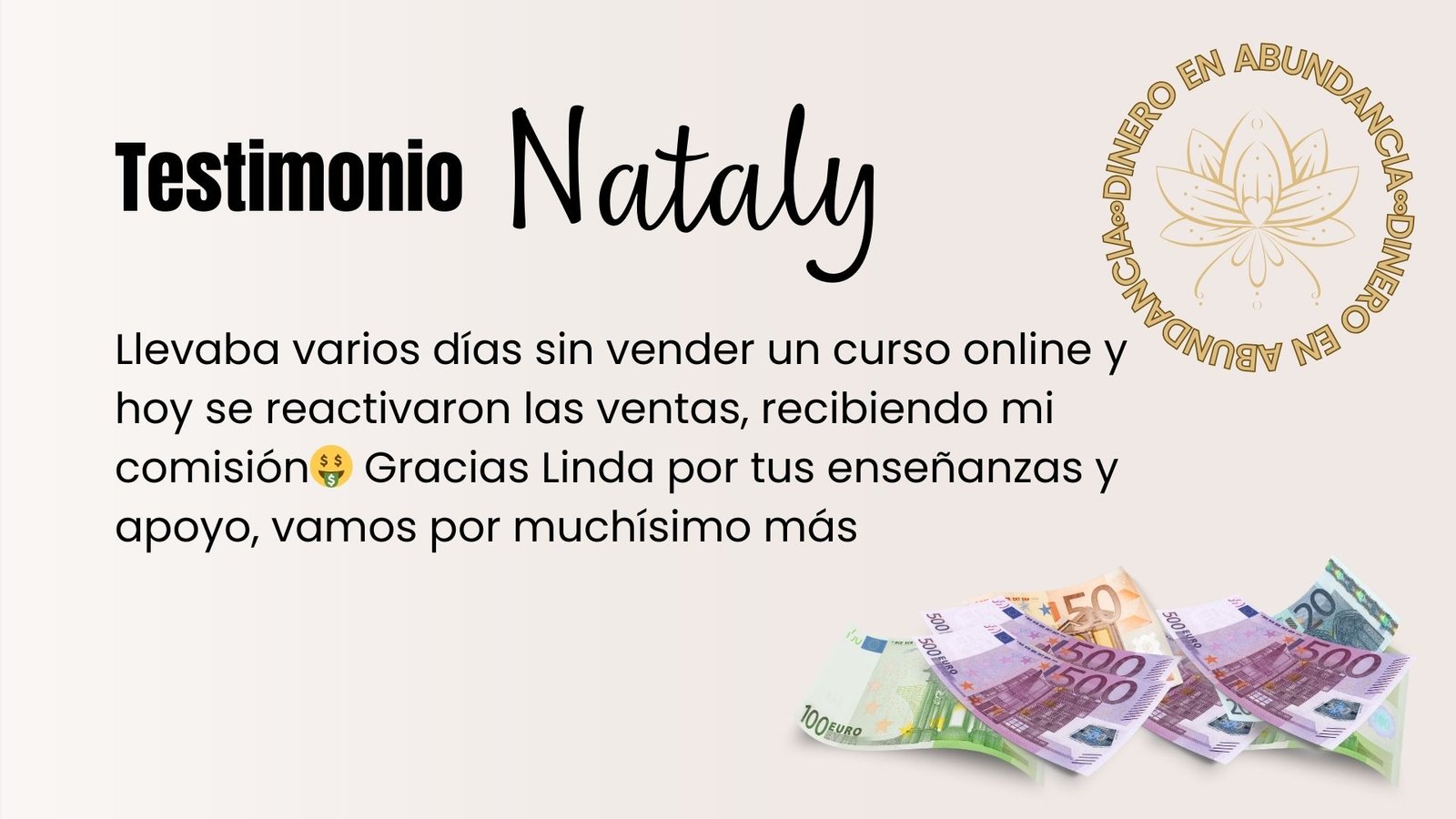 TESTIMONIO NATALY DINERO EN ABUNDANCIA