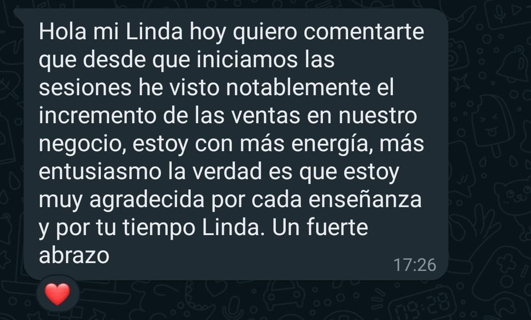 Testimonio de alumna sobre evolución de sus ventas